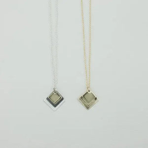 Triple Stacked Square Necklace