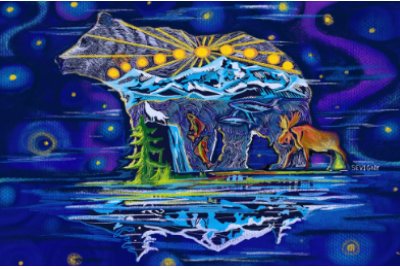 SEVIGNY POSTCARD - DENALI BEAR Color