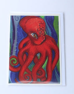 RED OCTOPUS CARD