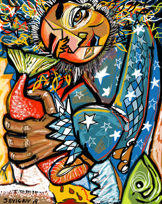ABSTRACT NATIVE WOMAN